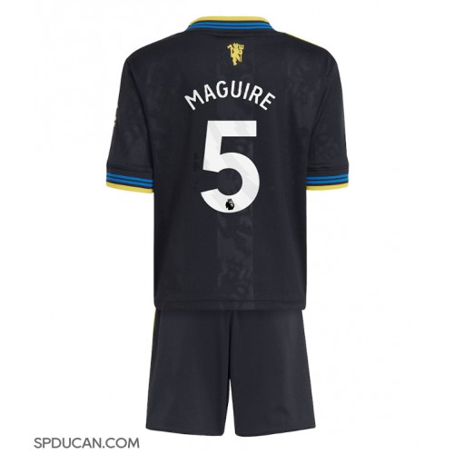 Dječji Nogometni Dres Manchester United Harry Maguire #5 Rezervni 2025-26 Kratak Rukav (+ Kratke hlače)